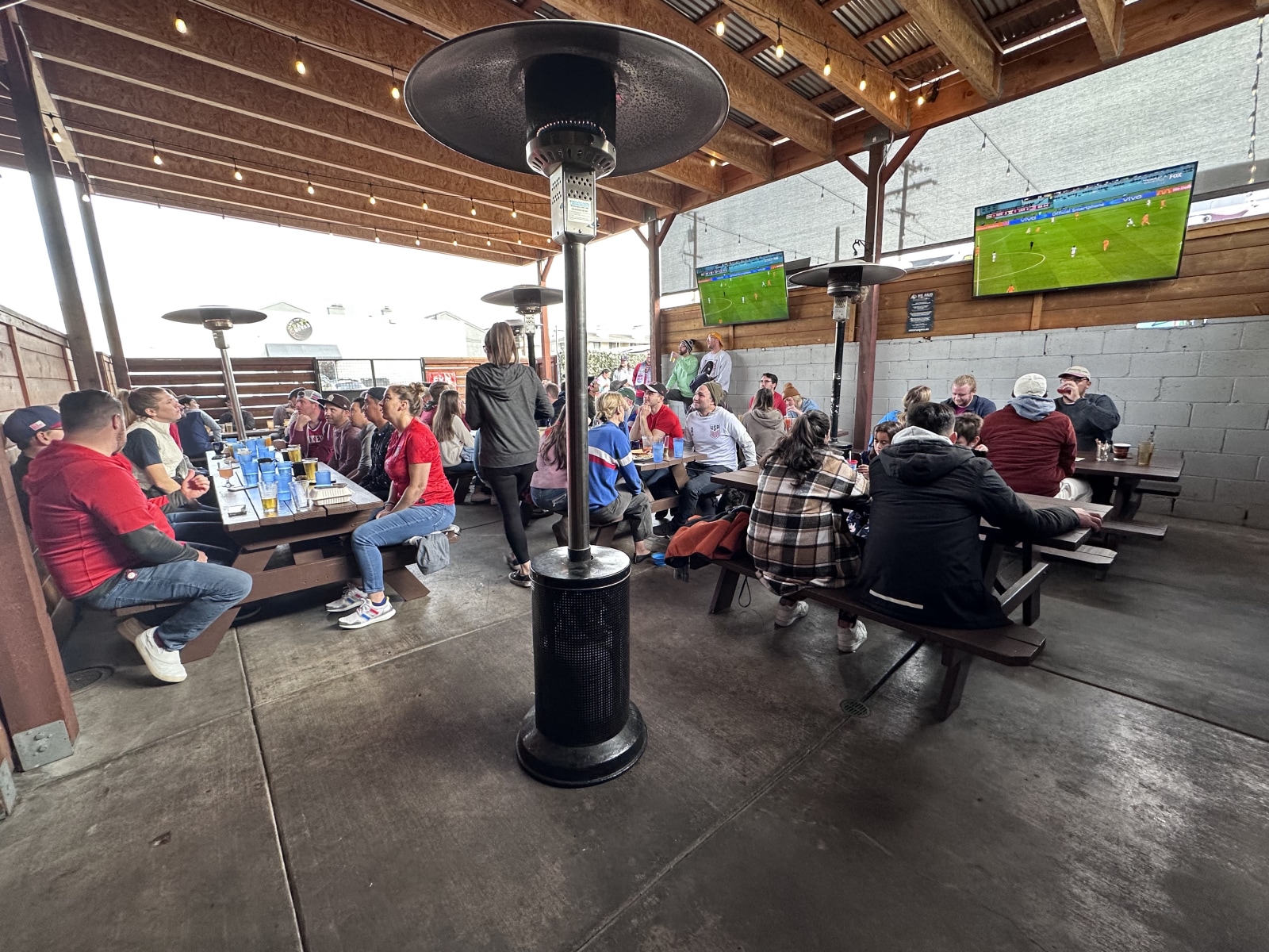 A scene from the Working Class room or patio